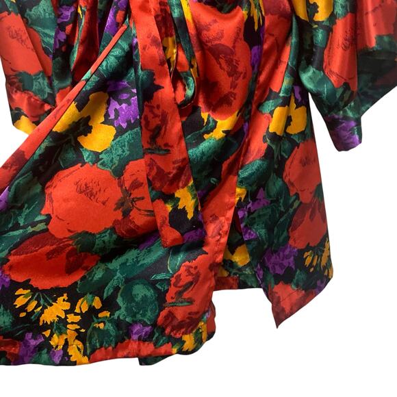 Vintage Victoria Secret Floral Kimono Robe Womens Size L - Picture 5 of 10